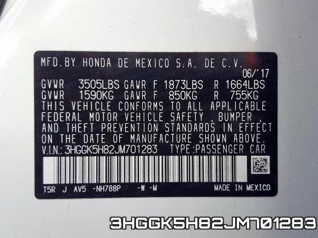 3HGGK5H82JM701283 фото 2