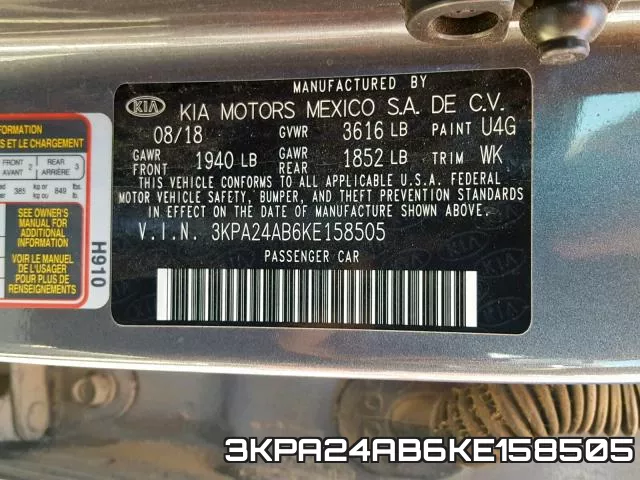 3KPA24AB6KE158505 фото 2
