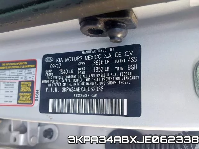 3KPA34ABXJE062338 фото 2
