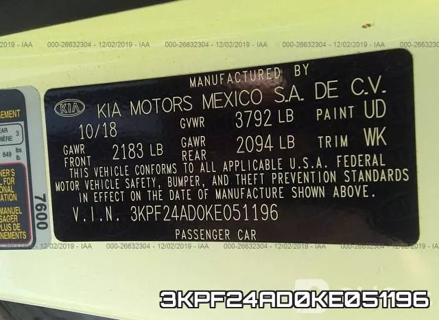 3KPF24AD0KE051196 фото 10
