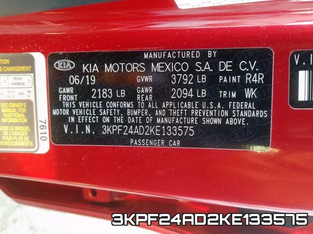 3KPF24AD2KE133575 фото 2