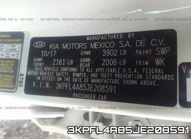 3KPFL4A85JE208591 фото 10