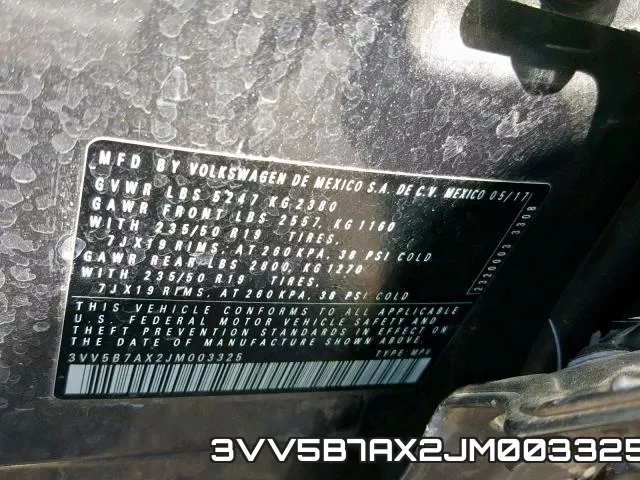 3VV5B7AX2JM003325 фото 2