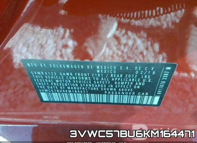 3VWC57BU6KM164471 фото 10