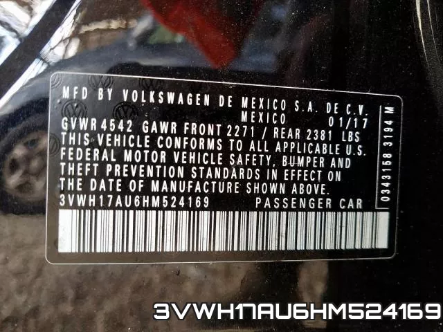 3VWH17AU6HM524169 фото 2