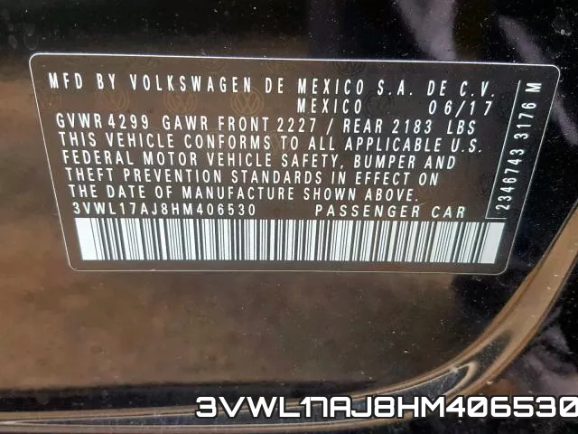 3VWL17AJ8HM406530 фото 2