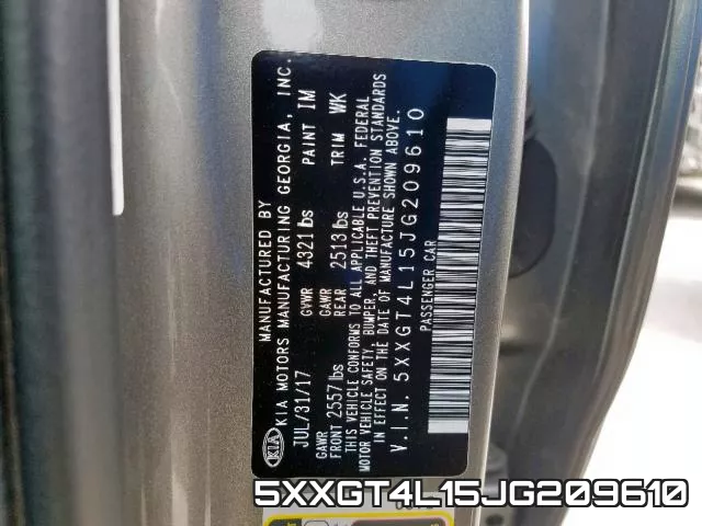 5XXGT4L15JG209610 фото 2