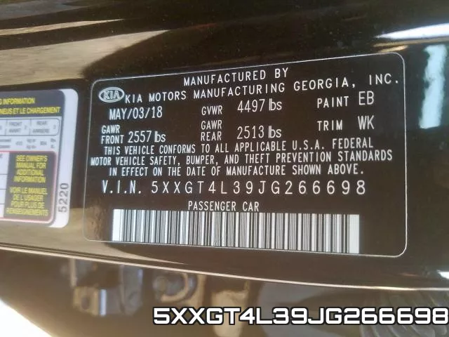 5XXGT4L39JG266698 фото 2