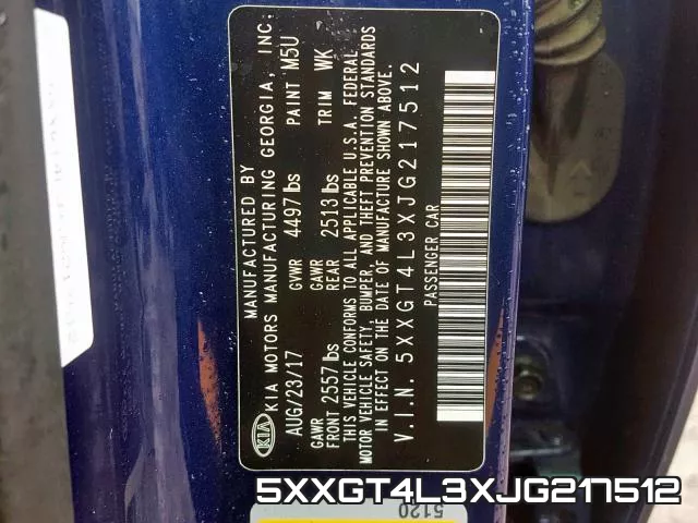 5XXGT4L3XJG217512 фото 2