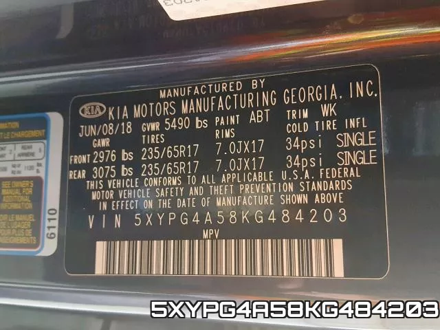 5XYPG4A58KG484203 фото 2