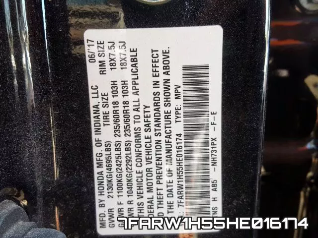 7FARW1H55HE016174 фото 2