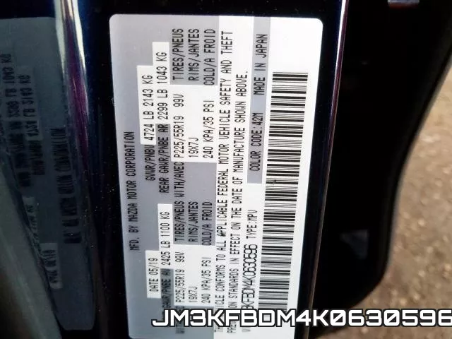 JM3KFBDM4K0630596 фото 2