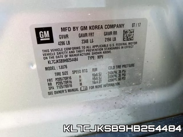KL7CJKSB9HB254484 фото 2