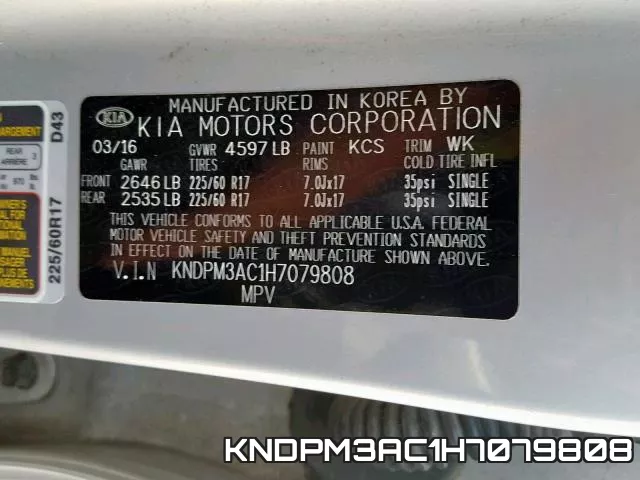 KNDPM3AC1H7079808 фото 2