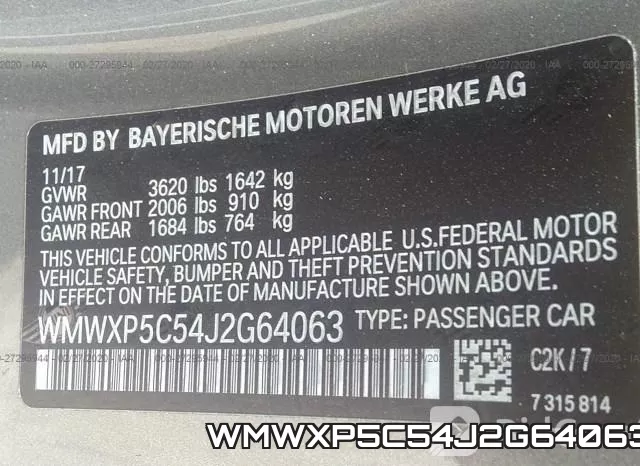WMWXP5C54J2G64063 фото 10