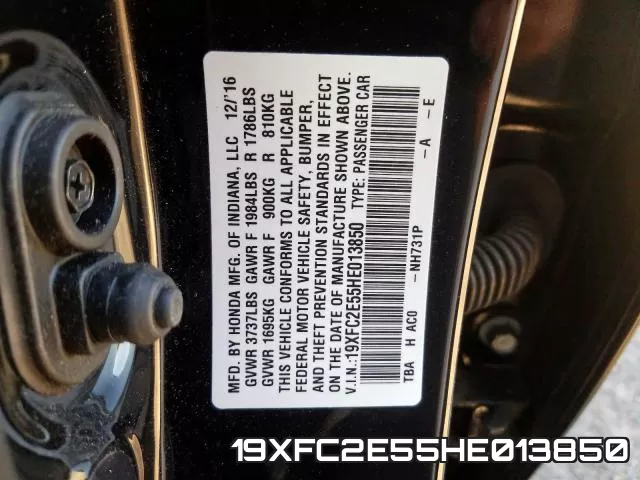 19XFC2E55HE013850 фото 2