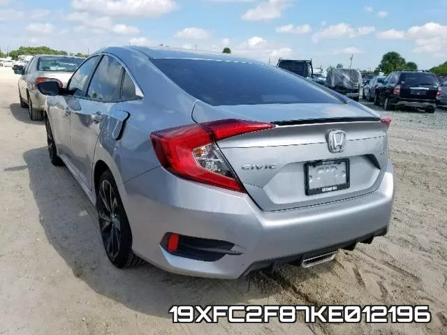 19XFC2F87KE012196 фото 4