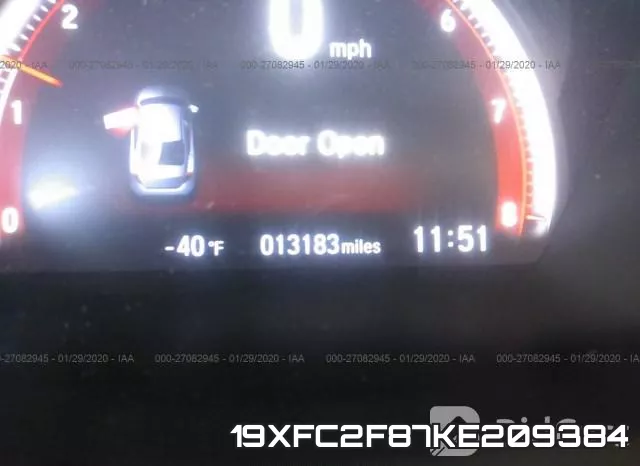 19XFC2F87KE209384 фото 8