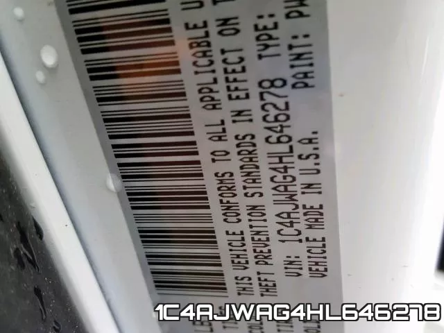 1C4AJWAG4HL646278 фото 2
