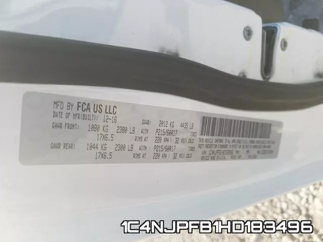 1C4NJPFB1HD183496 фото 2