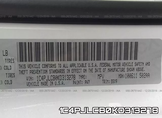 1C4PJLCB0KD313278 фото 10