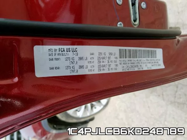 1C4PJLCB6KD248789 фото 2