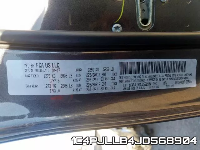 1C4PJLLB4JD568904 фото 2
