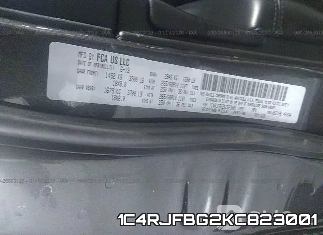 1C4RJFBG2KC823001 фото 10