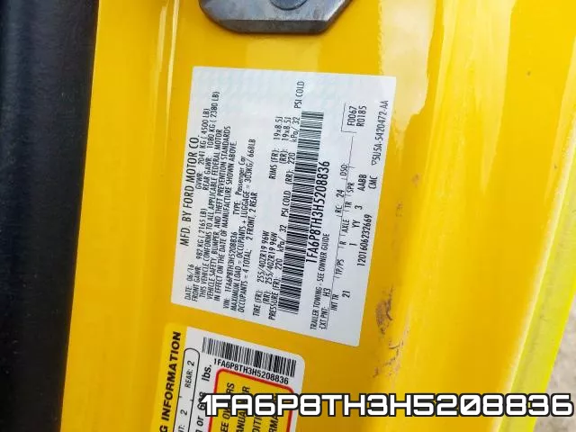 1FA6P8TH3H5208836 фото 2