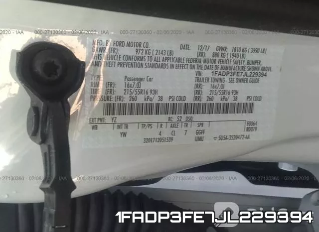 1FADP3FE7JL229394 фото 10