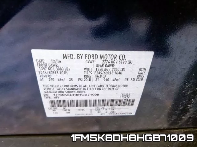 1FM5K8DH8HGB71009 фото 2
