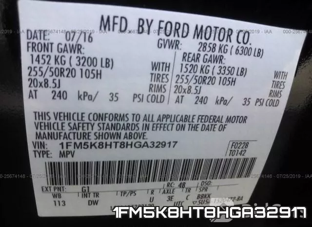 1FM5K8HT8HGA32917 фото 10