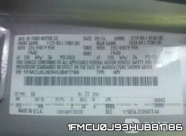 1FMCU0J93HUB81786 фото 10