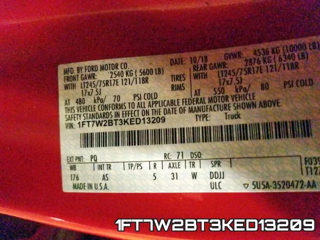 1FT7W2BT3KED13209 фото 2