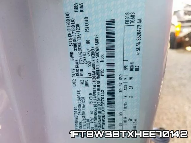 1FT8W3BTXHEE70142 фото 2