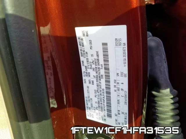 1FTEW1CF1HFA31535 фото 2