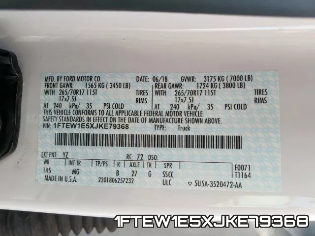 1FTEW1E5XJKE79368 фото 2