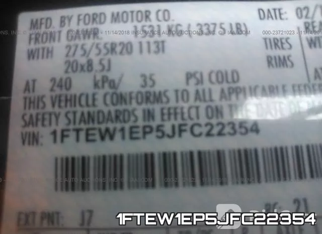 1FTEW1EP5JFC22354 фото 10