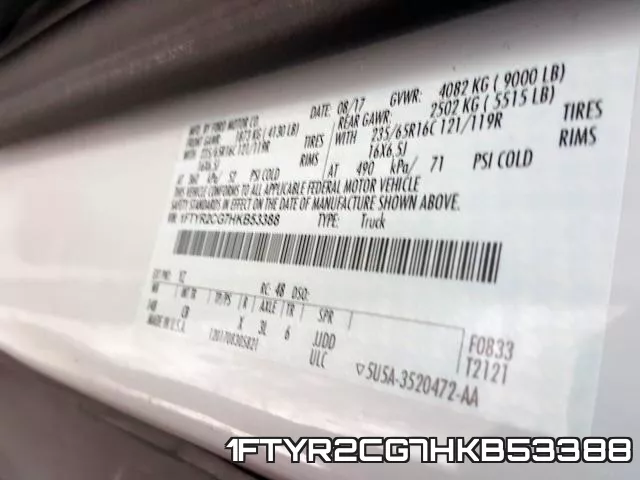 1FTYR2CG7HKB53388 фото 2