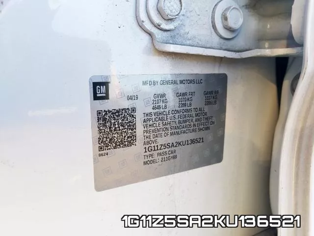 1G11Z5SA2KU136521 фото 2