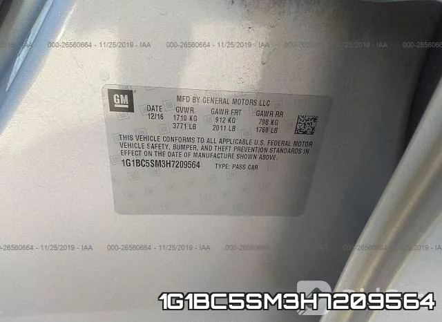1G1BC5SM3H7209564 фото 10