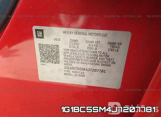 1G1BC5SM4J7207781 фото 10