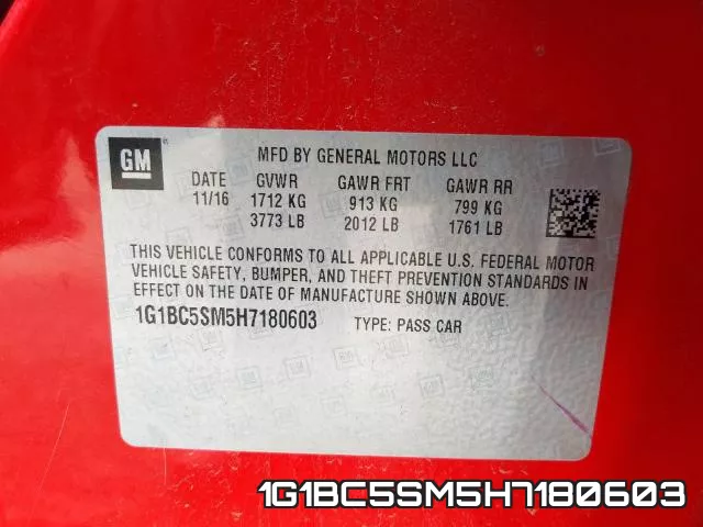 1G1BC5SM5H7180603 фото 2