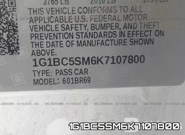 1G1BC5SM6K7107800 фото 10