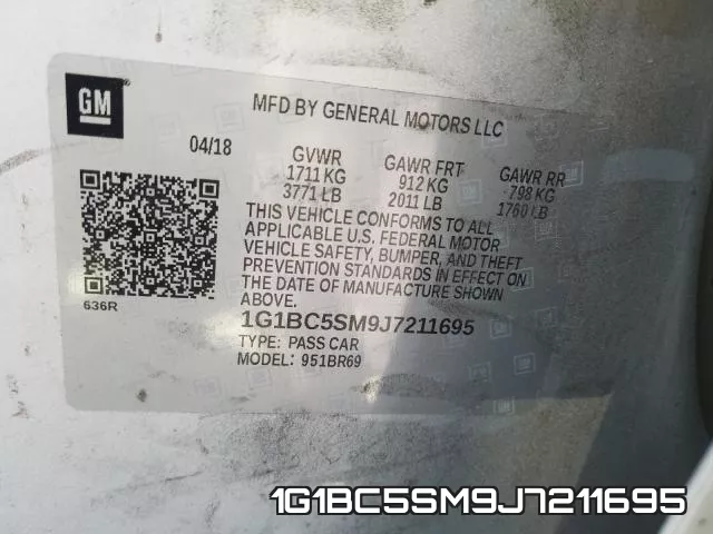 1G1BC5SM9J7211695 фото 2