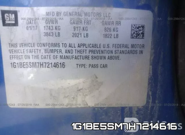 1G1BE5SM7H7214616 фото 10