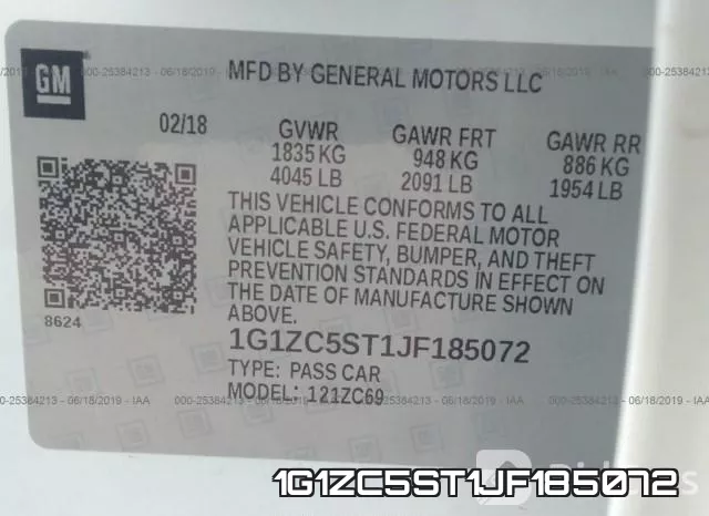 1G1ZC5ST1JF185072 фото 10