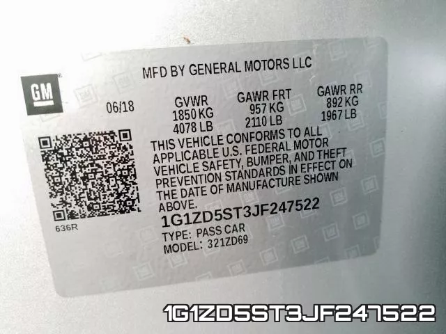 1G1ZD5ST3JF247522 фото 2