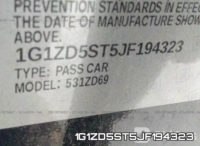 1G1ZD5ST5JF194323 фото 10
