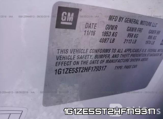 1G1ZE5ST2HF179317 фото 10